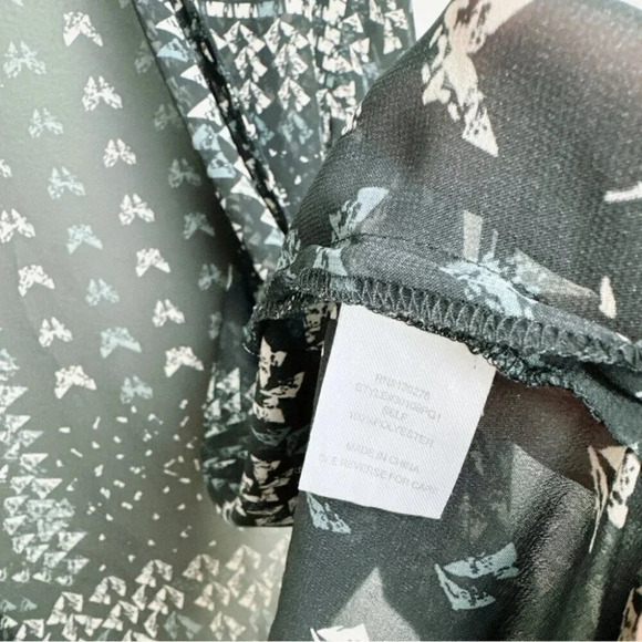 Daniel Rainn Womens One Size Print Over Open Kimono Sheer Fabric - Picture 9 of 12